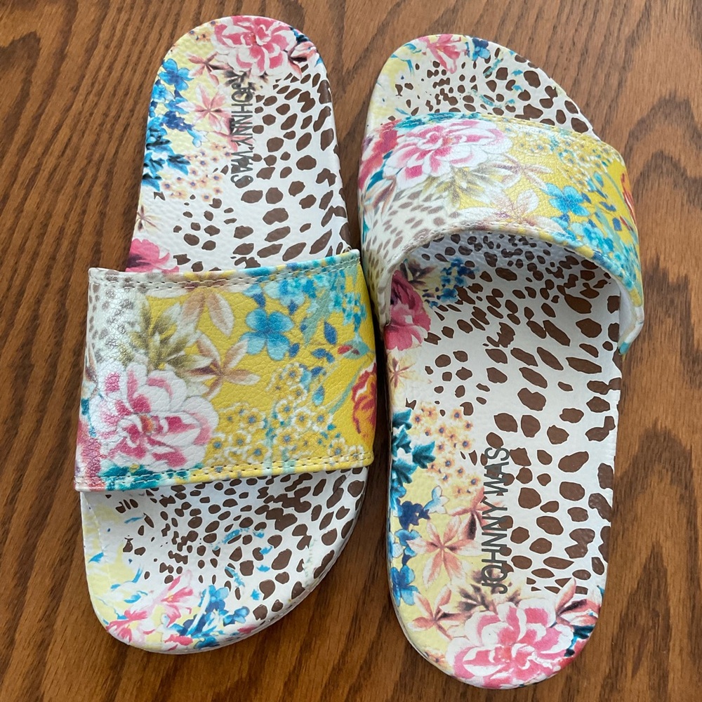 Johnny Was Wildflower Pool Slides, Women’s Sz 6M - Picture 7 of 10